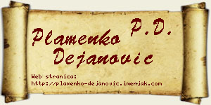 Plamenko Dejanović vizit kartica